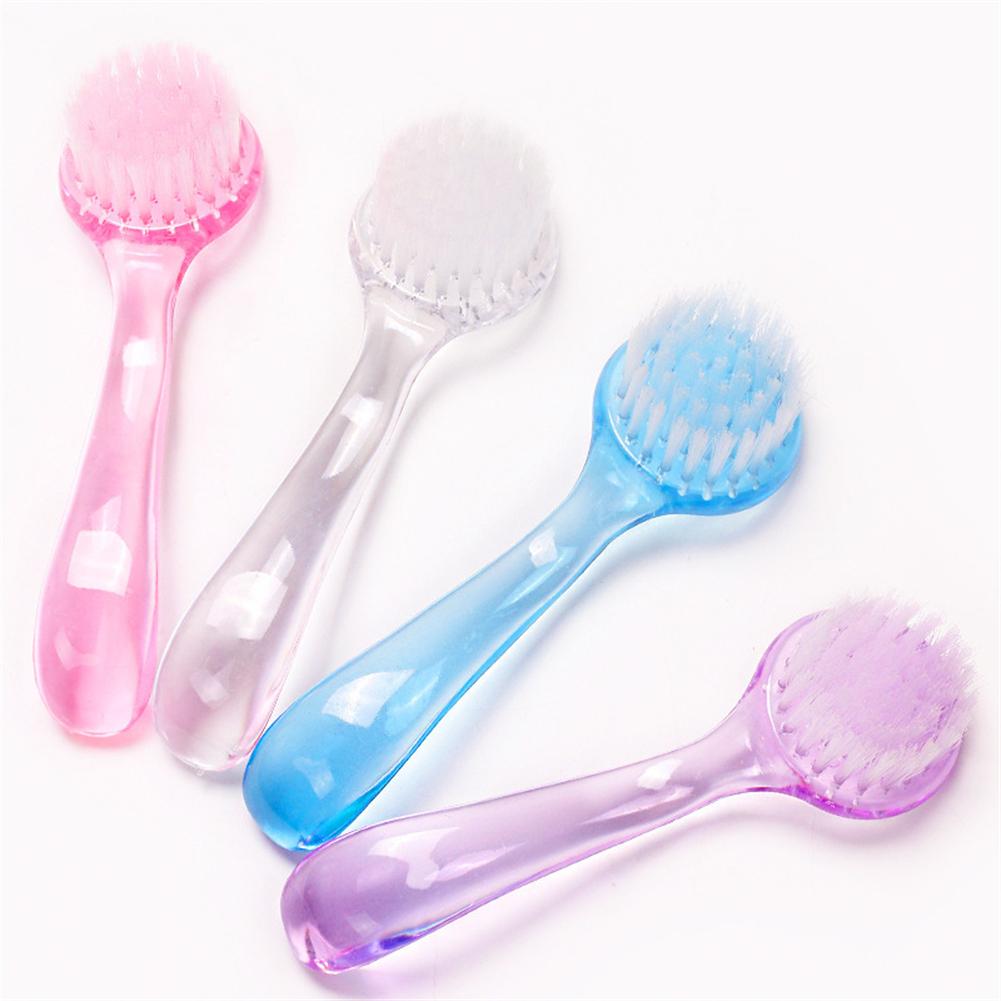 Nail Brush Gentle Handheld Round Head Art UV Gel Powder Dust Clean Remover Nail Accessories Manicure Pedicure Tool Color Random