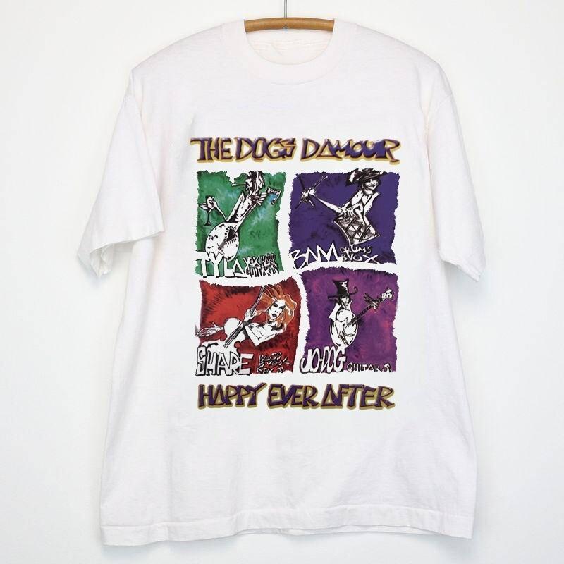 Hot Dogs DAmour Band White Cotton T Shirt Size S 4Xl