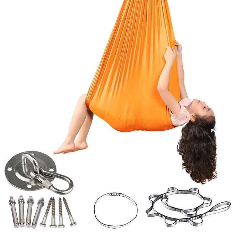 Elastic Sensory Hammock Chair for Kids - Indoor/Outdoor Swing with Accessories