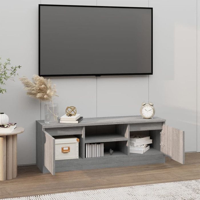 VidaXL TV Stand with Door Sonoma Grey 102x30x36 Cm 823356