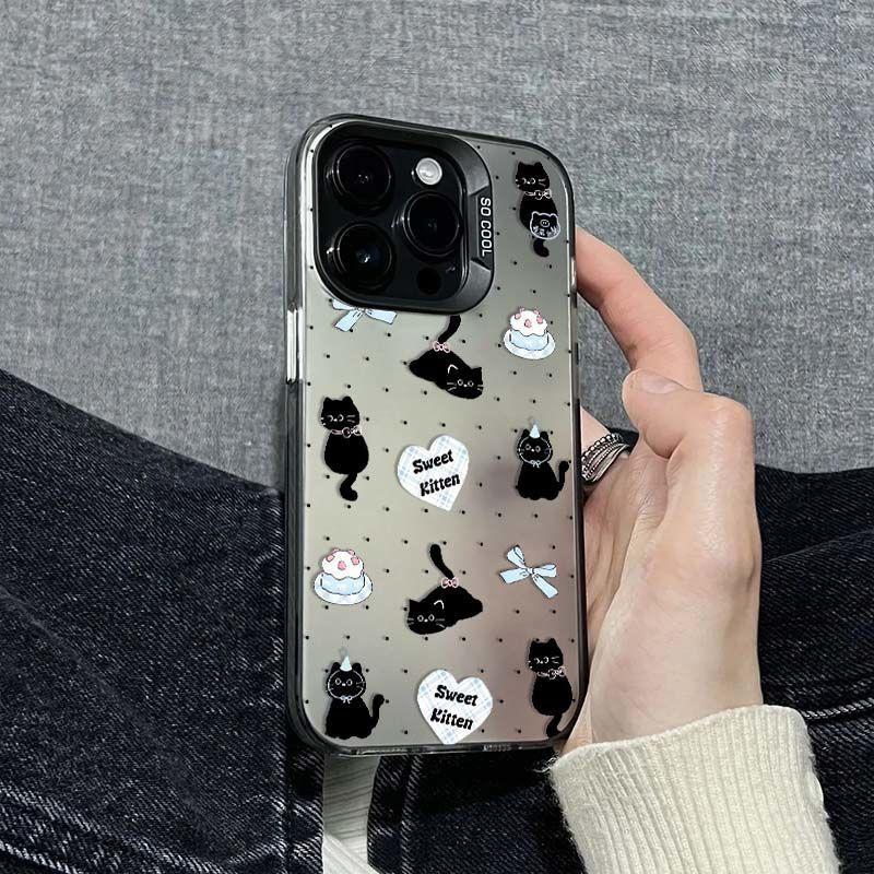 

Silver Cake Cat Phone Case for iPhone 17 Pro Max/15 Pro, Apple 13/14 Protection 12 Pro Max