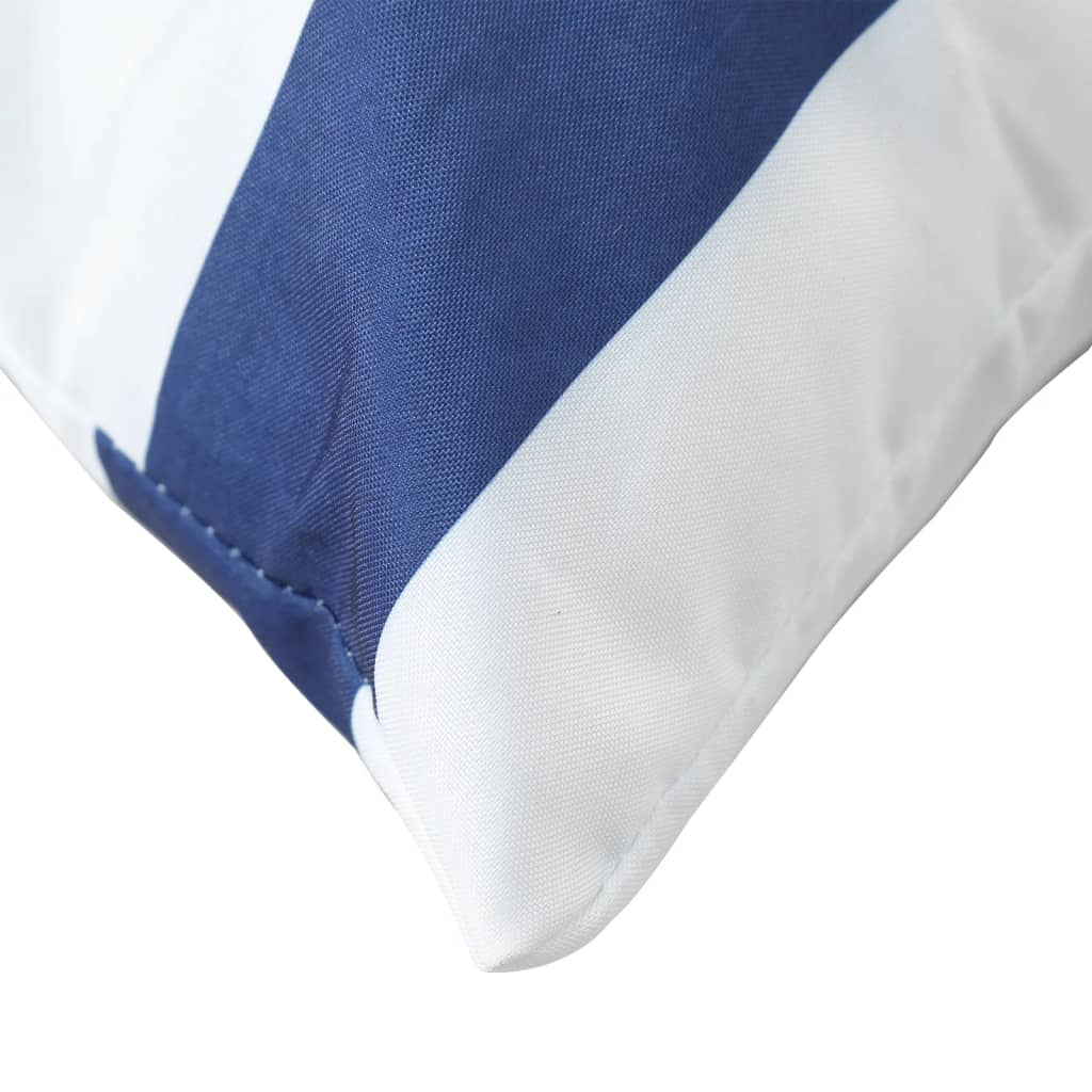 Decorative Cushions 4 pcs. Blue & White Striped 60x60 cm Fabric