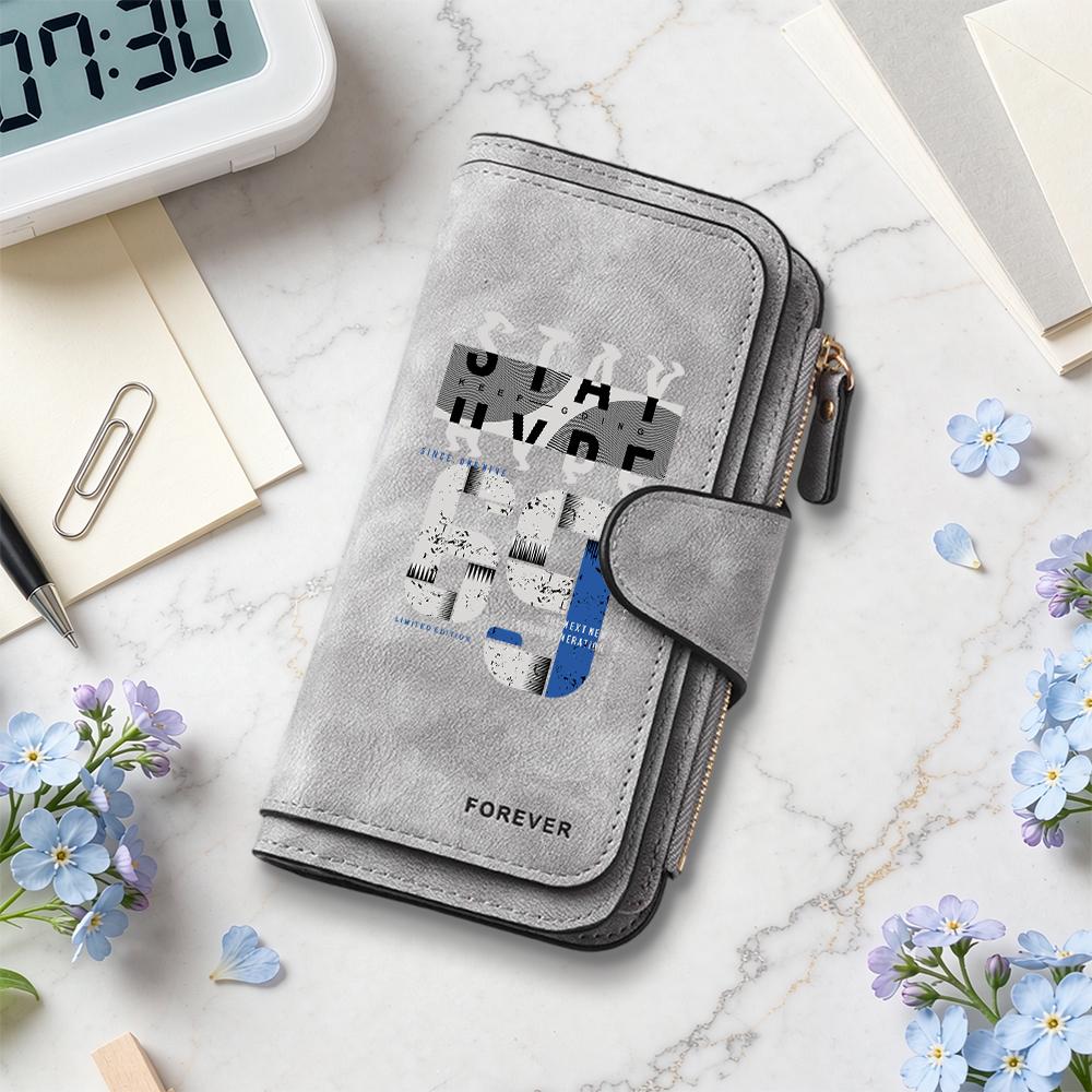Stylish Printed Long Wallet Casual Multi Card Storage Portable Fashion Purse for Daily Use
