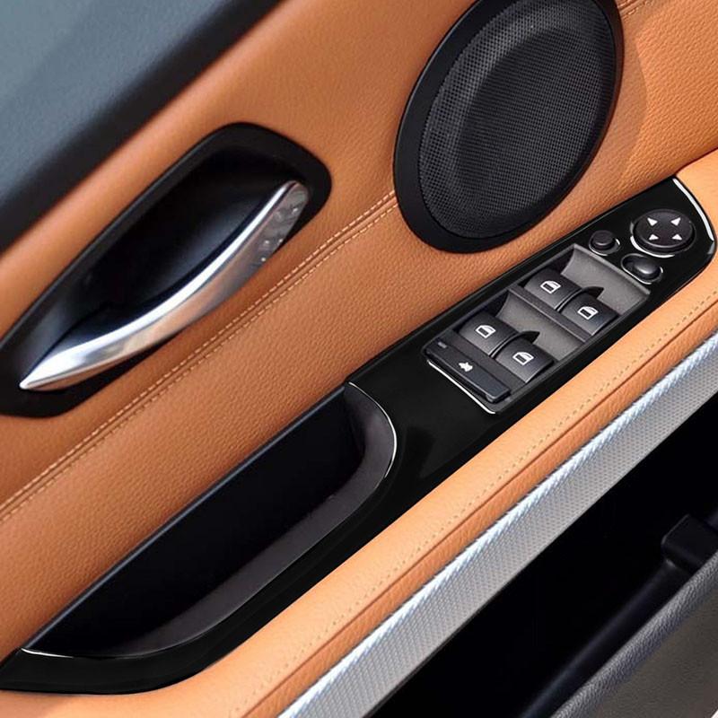 Piano Black Car Window Lift Switch Button Frame Cover For BMW 3 Series E90 E92 E93 2005-2012 with Auto Folding Button
