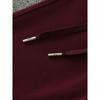 Casual Spring and Autumn Women's Purplish Red Loose Track Pants