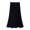 Fashion Wind Winter New Women's Clothing Elegant Slim Looking Easiest for Match Velvet Mid Waist Midi Dress 9474070 400