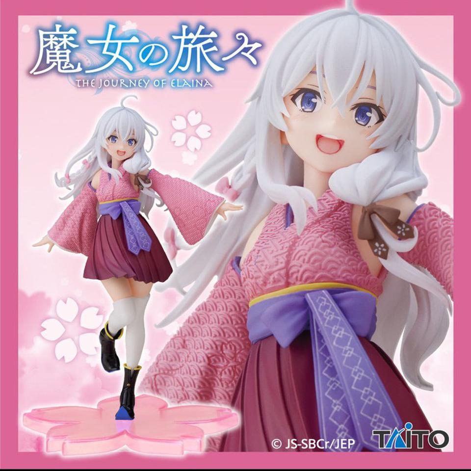 Original Genuine Taito Wandering Witch: The Journey Of Elaina 20cm Elaina With Kimono Scale Ratio Model Figurine Toys Playsetss Gift Presents