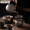 Japanese Rough Pottery Tea Warmer Holder Candle Heater Trivet Tea Stove Kettle Stand Boiling Water Carbon Furnace Tea Ceremony