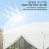 3x6m Pop-Up Gazebo, with Curtain Walls and Windows, White