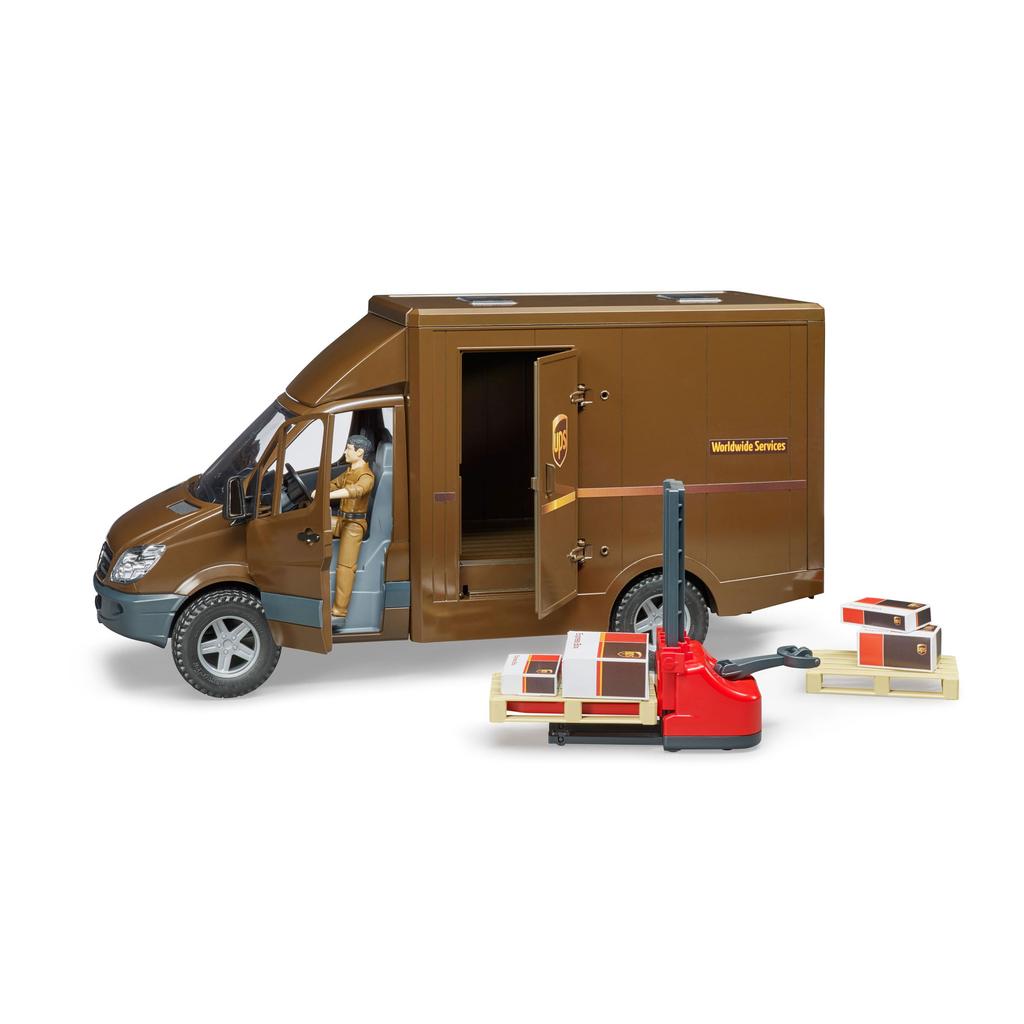 BRUDER MB UPS & Forklift (with Figure) BR02538