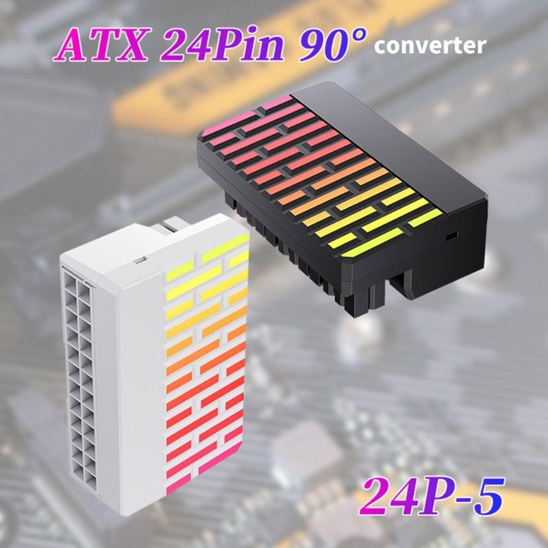24Pin Male To Female Motherboards Power Connector Plug For 5V 3Pin ARGB Synchronized Connection Vertical Shape