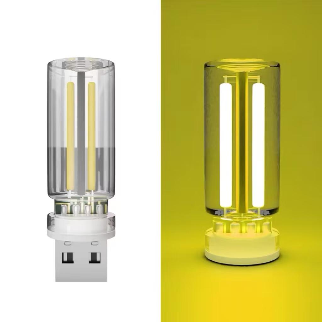 Luce Ambientale per Auto Luce Notturna USB Dimmerazione Touch Lampadina a Filamento Incandescente LED Illuminazione di Emergenza Plug and Play Lampada d'Ambiente