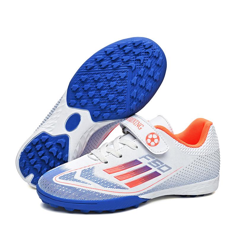 Children's Velcro Anti-Slip Turf Football Shoes for Boys and Girls - Wear-Resistant Competition Training Shoes