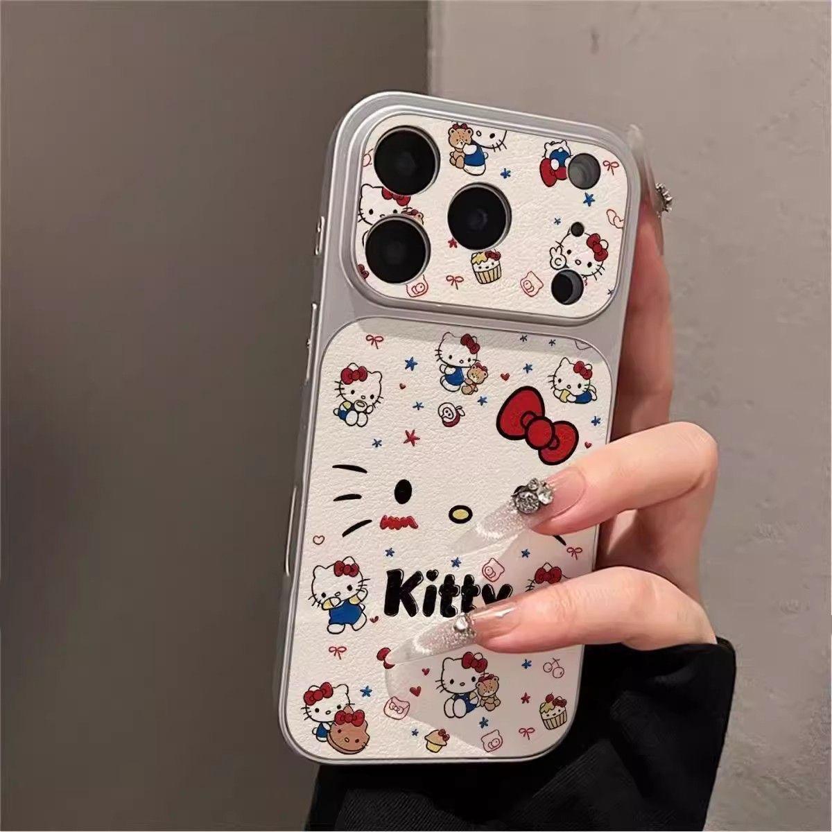 

KT Sticker-Style Protective Case for iPhone 15/12/11 Pro Max - Cute New Design iPhone 16