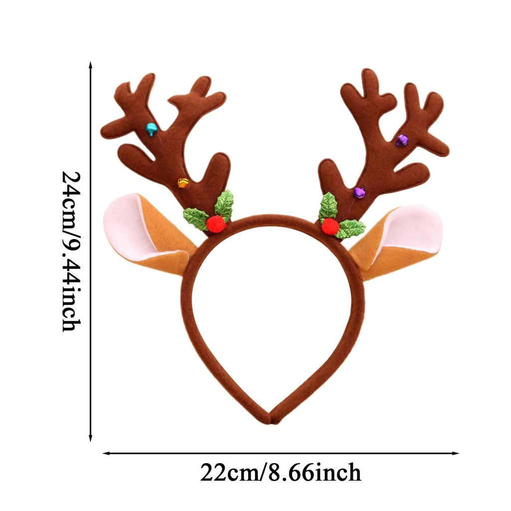 Christmas Headbands for Women Reindeer Hair Accessories Funny Festival Headdress for Girls School Vacation Family Gathering
