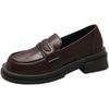 Soft-soled Small Leather Shoes Women's 2025 Spring and Autumn New British Style Black Platform One-pedal Loafers Jk Uniform Single Shoes