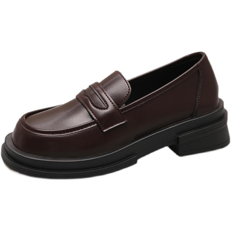 Soft-soled Small Leather Shoes Women's 2025 Spring and Autumn New British Style Black Platform One-pedal Loafers Jk Uniform Single Shoes