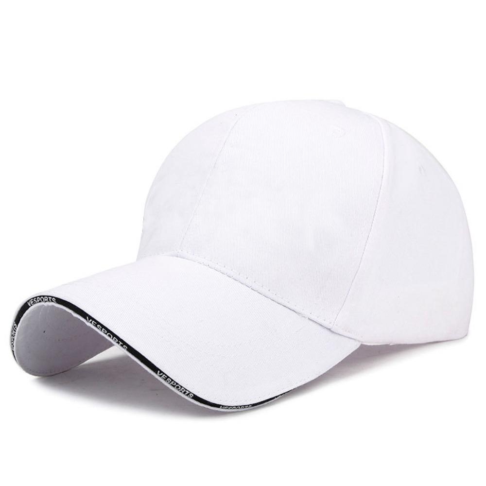 New Adjustable Baseball Hat Unisex Black White Sun Hat Baseball Cap Spring Summer белый