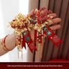 Dragon & Phoenix Wedding Corsage Set: 2 Corsages for Bride, Groom, & Parents