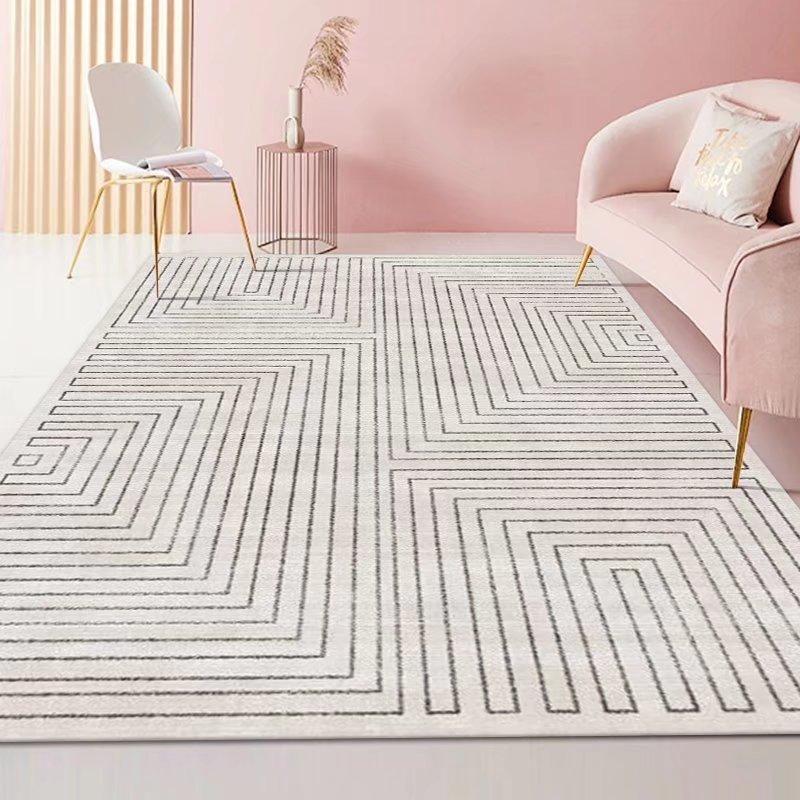 Japanese Style Quiet Wind Living Room Carpet Floor Mat Nordic Geometric Luxury Carpet Full Bedding Household Room Bedside Carpet
