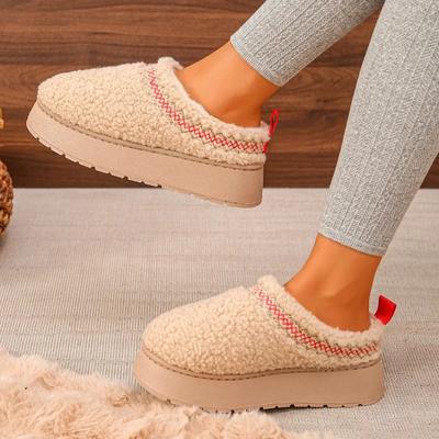 Womens Cotton Slippers 2024 New Plush Warm Winter Thick-soled Women's Home Slippers Comfortable Warm Casual Walking Ankle Boots