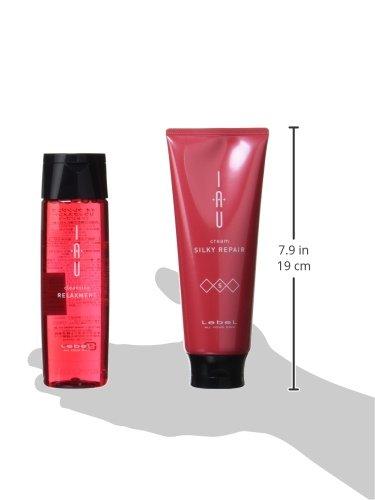 Lebel IAU Io Cleansing Relaxation Shampoo 200ml & Io Cream Silky Repair Treatment 200ml Set