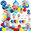98 Stück/Set Cartoon Clown Bogen Girlande Set Folien Zahlenballons Latex Luft Ballons Babyparty Geburtstagsparty Dekorationen Zubehör