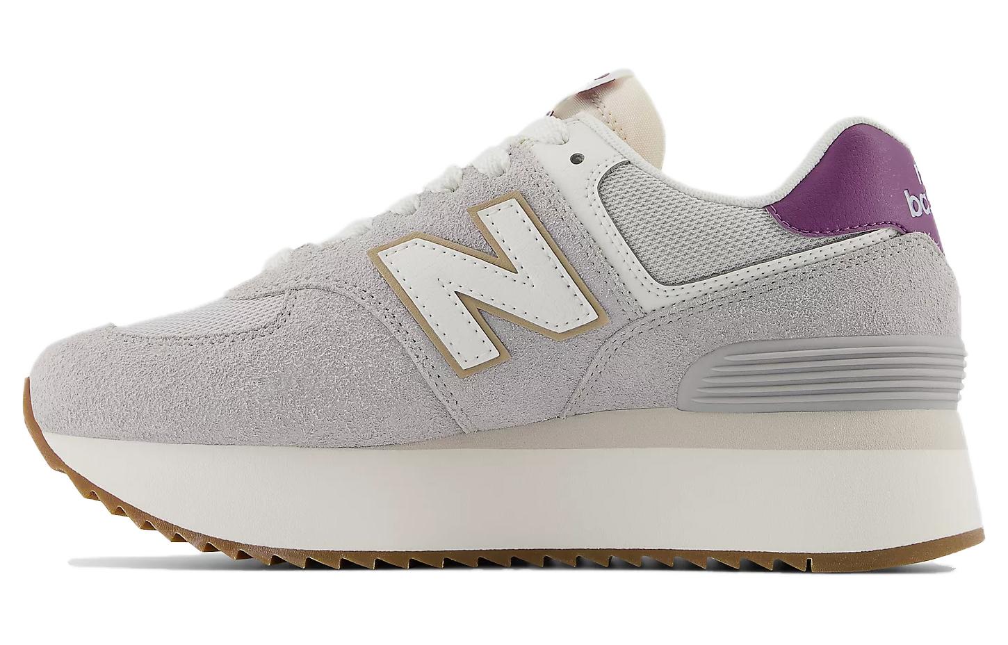 New Balance 574 Серый Фиолетовый Белый Женские WL574ZCO 36.5