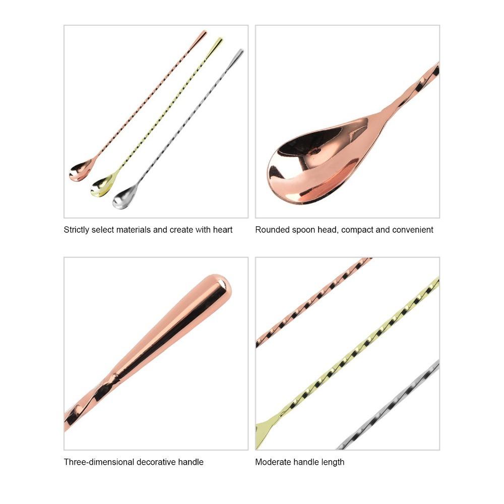 Rustless Steel Mixing Spoon Polished Coffee Stirrer Spoon Decorative Stirring Spoon Drink Mixing
