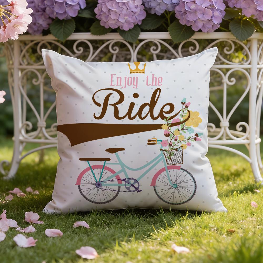 Country Flower Bicycle Cushion Cover Home & Car Dual-Scene Pillow Cover: Reversible for Premium Comfort