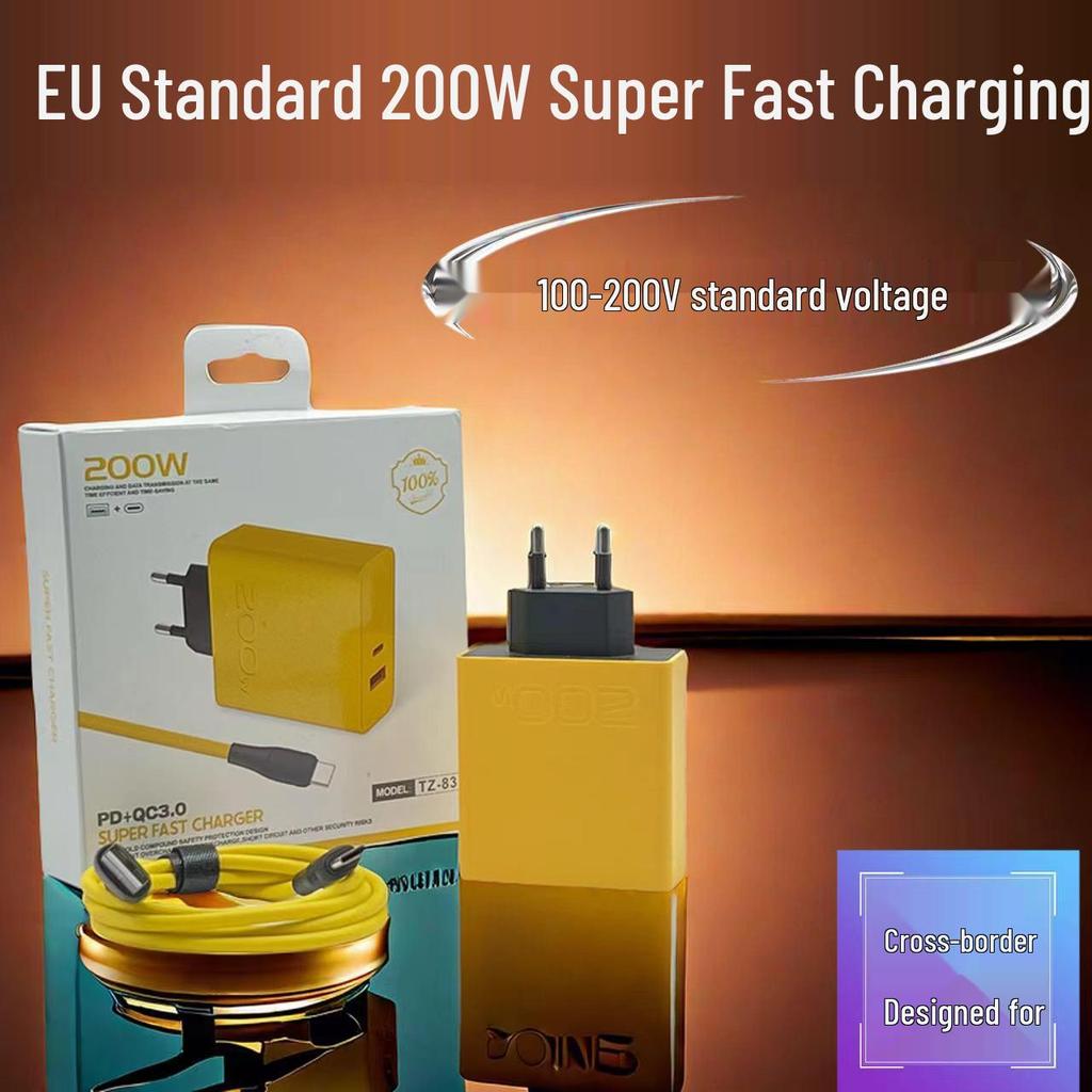 200W Super Fast USB-C Charger for Apple, Huawei, Samsung
