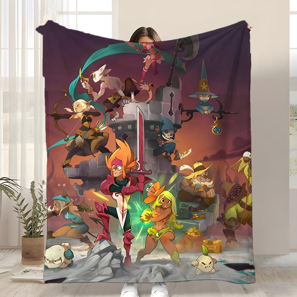 Game Dofus Throw Kid-Friendly Flannel Throw Blanket Soft Warm Anti-Static Washable All Season 75x90cm