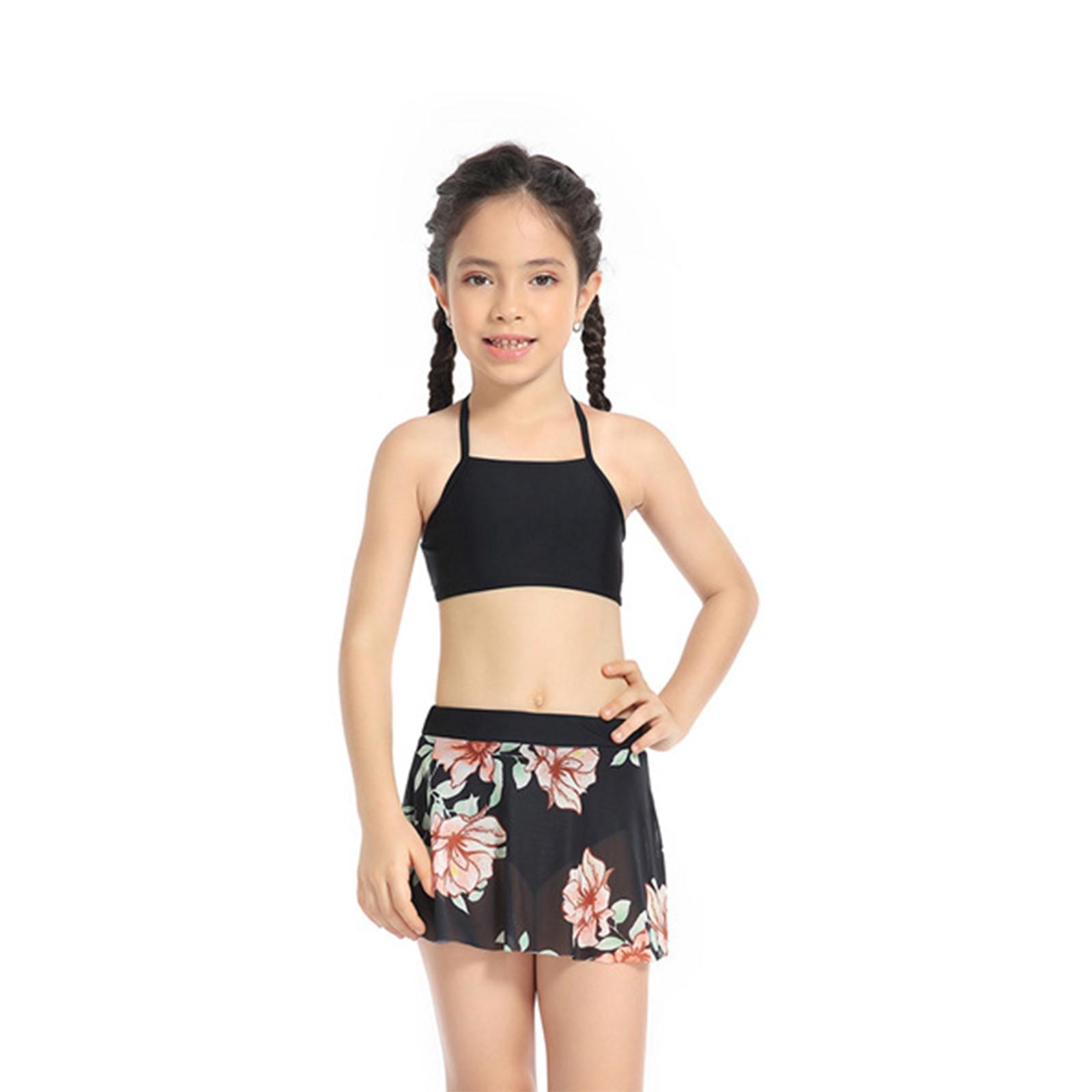 

Детский купальник из 3 частей с высокой талией. Купальник из 3 частей. 104 чёрный