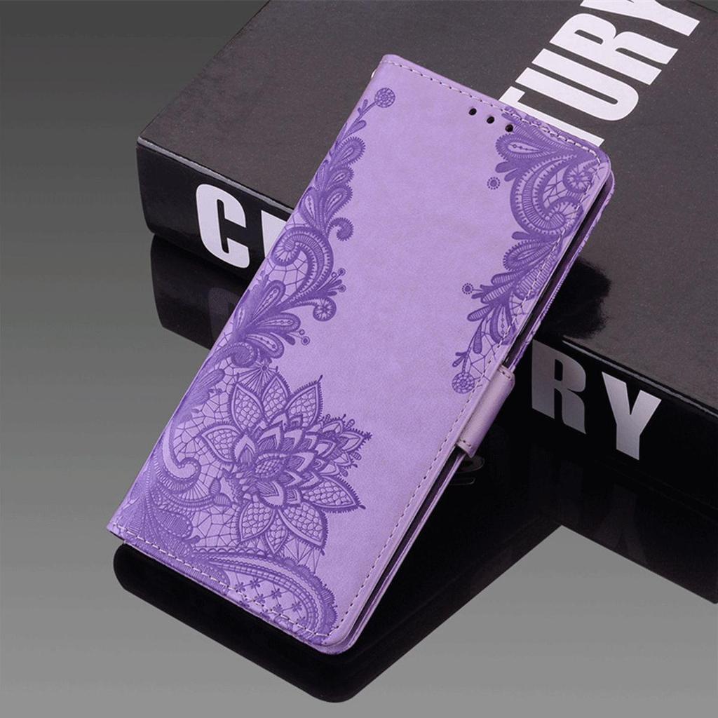 Lace Floral Print PU Leather Flip Wallet Phone Case for Xiaomi Mi 11 Lite 5G NE,5G,4G Cover