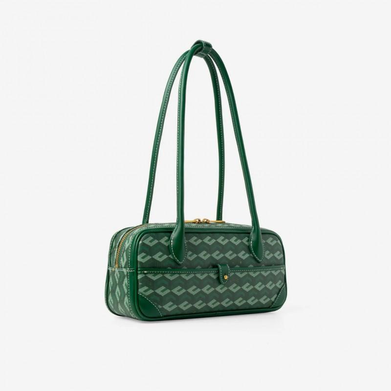 

High-quality British Portable French Stick Bag 2025 Fashionable All-matching Light Luxury Niche One-shoulder Pillow Sausage 26.7CM зелений