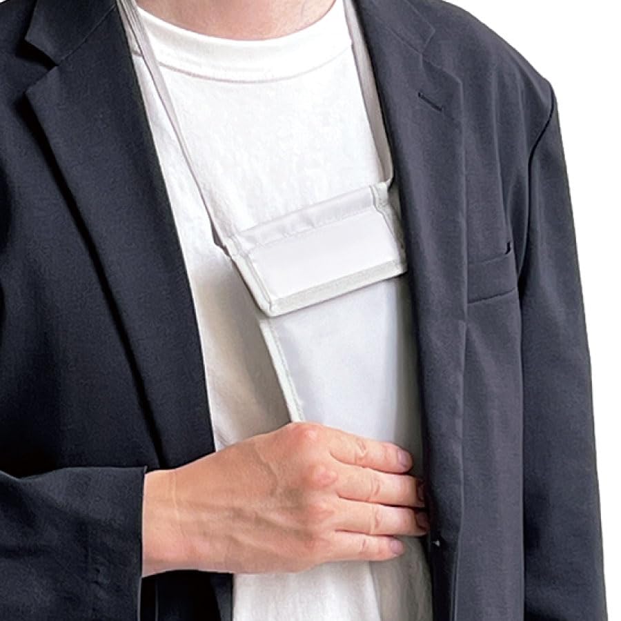 Anti-Skimming, verstaubare Innentasche gowell Innentasche, Versteckbare Tasche, Dünne Tasche, Sicherheitstasche, Diebstahlschutz, Hellgrau