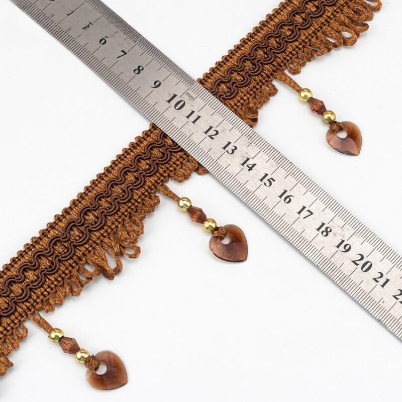 11m Crystal Beads Tassel Trim Curtain Accessories Lace Edge Pendant Decor