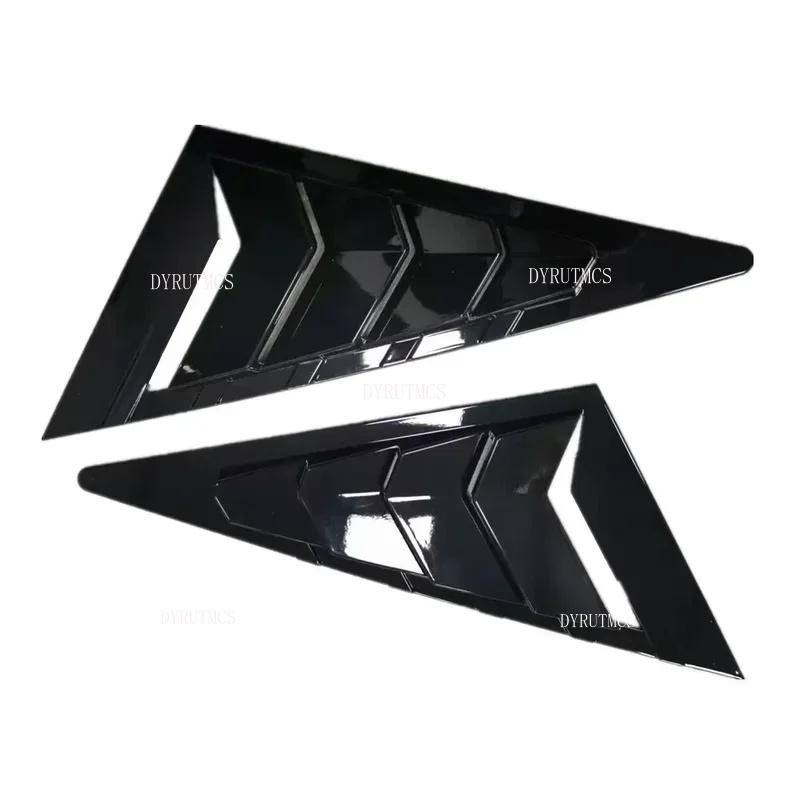 For Honda Civic Sedan 8th 2006-2010 Carbon Car Front Triangle Window Louver Side Shutter Blind Shades Cover Trim Sticker Vent