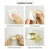 Elegant No-Drill Mop Holder with Strong Adhesive for Bathroom Wall Mounting