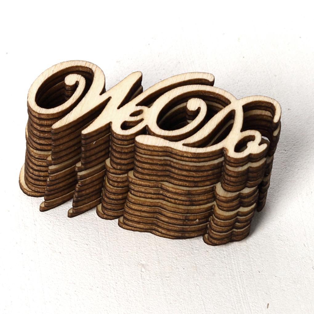 60 Pieces Wooden Letters Wall Hanging We Do Table Decor Unfinished Signs Decoration Gifts Housing Supplies for Living Room