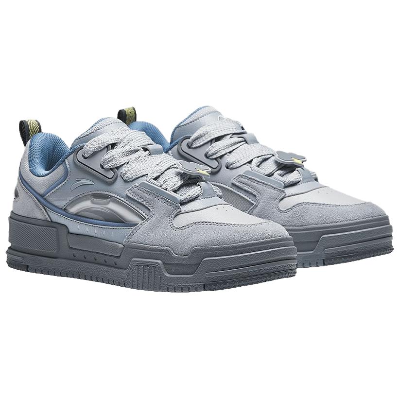 Anta Comfortable Minimalist Non-Slip Increased Height Low-Top Sneakers Men Sneakers Gray 912348001-9