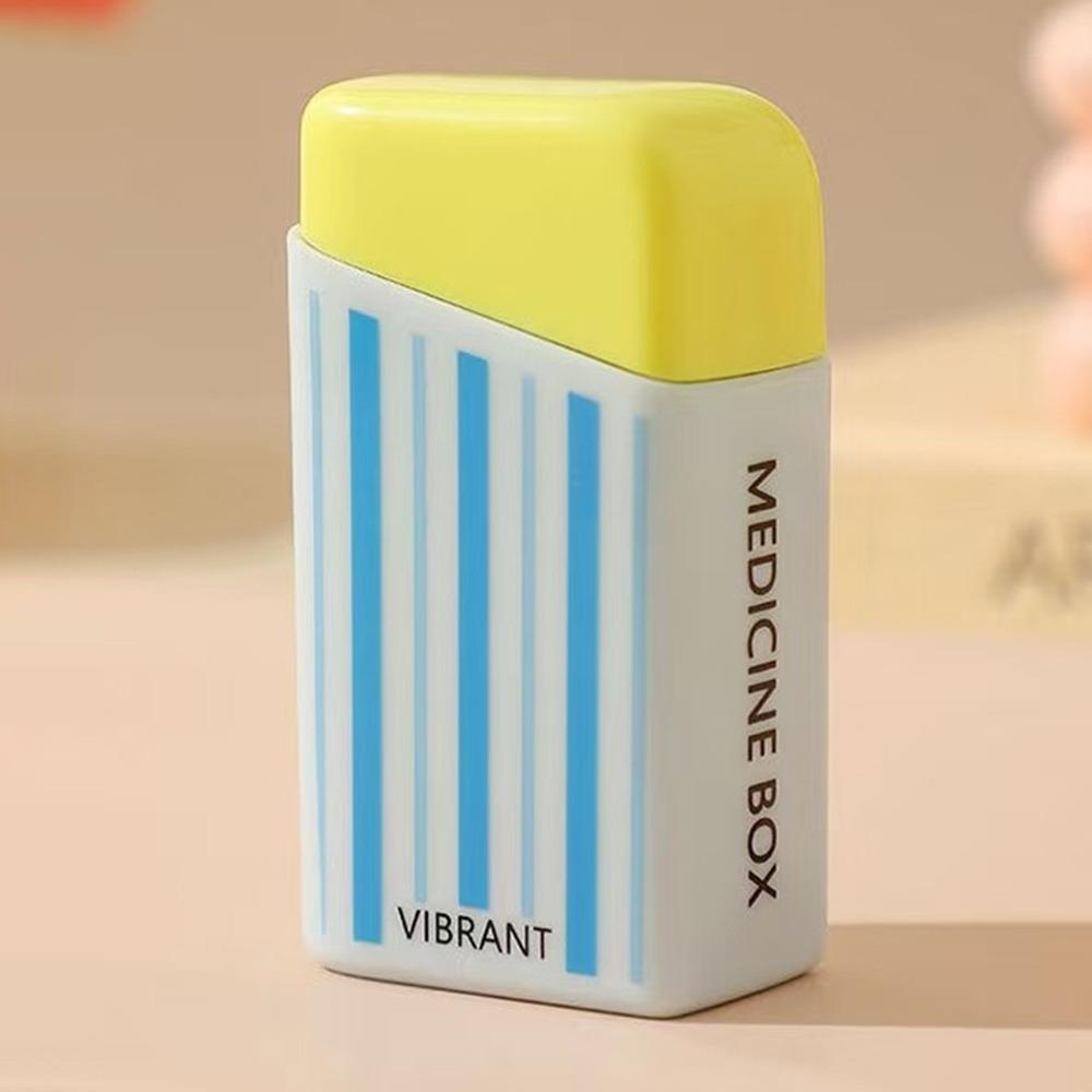 

Pop-up Type Medicine Storage Box Dopamine Moisture-Proof Seven Days Pill Case Sealed 7 Grids Tablet Container for Home&Travel синий
