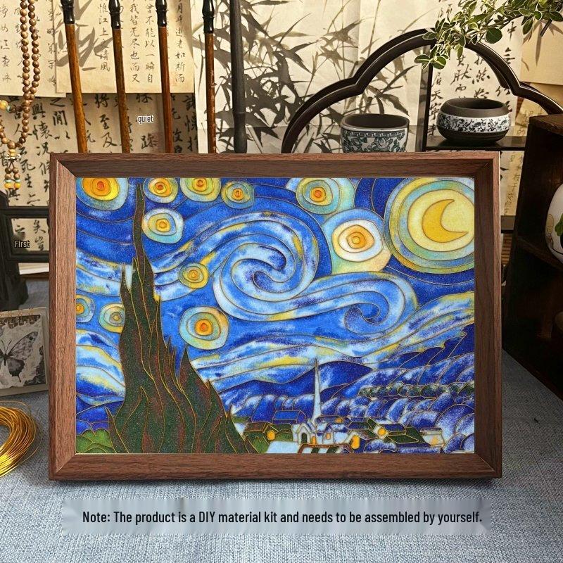 Van Gogh Almond Blossom Cloisonné Enamel Painting Kit