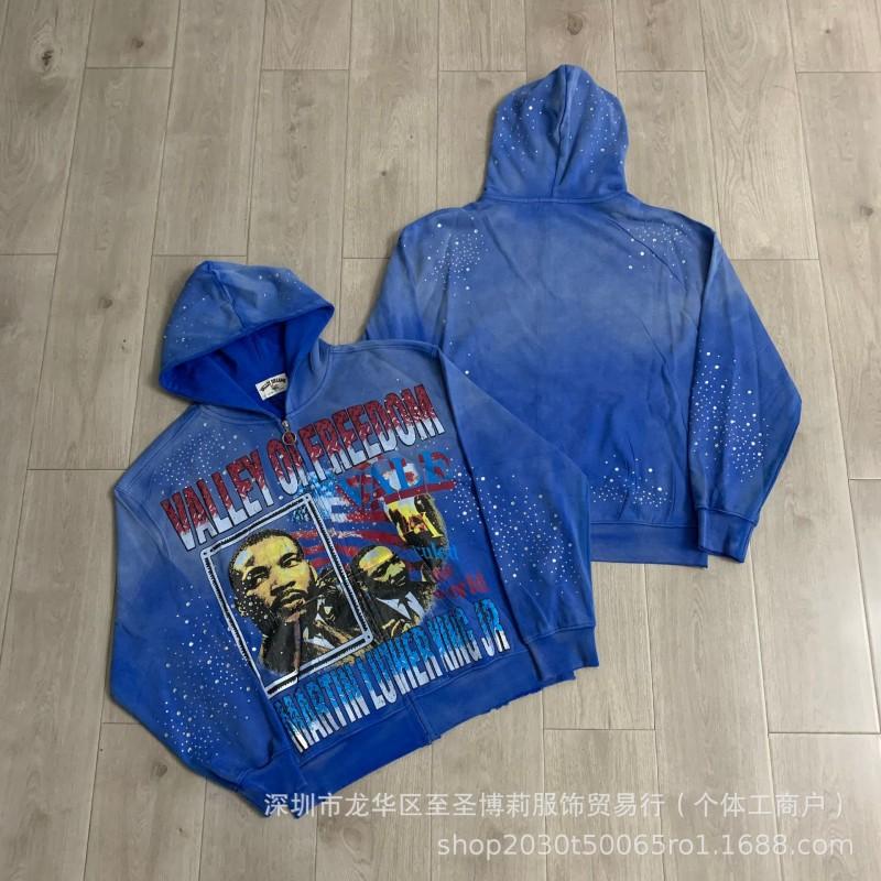 Americká Vintage Volná Mikina s Výšivkou a Kalhoty Širokého Střihu Set Pro Dospívající Ležérní Streetwear