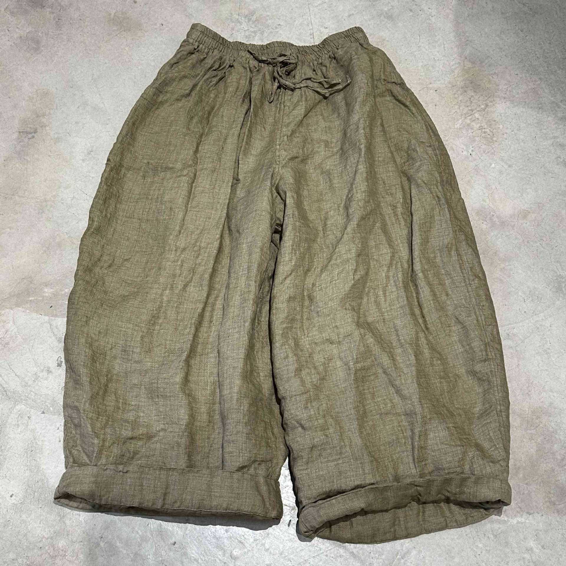 

Johnature Women Vintage Winter Wide Leg Pants Solid Color Elastic Waist Trousers High Quality Loose Belt Pants One Size дубильна кора