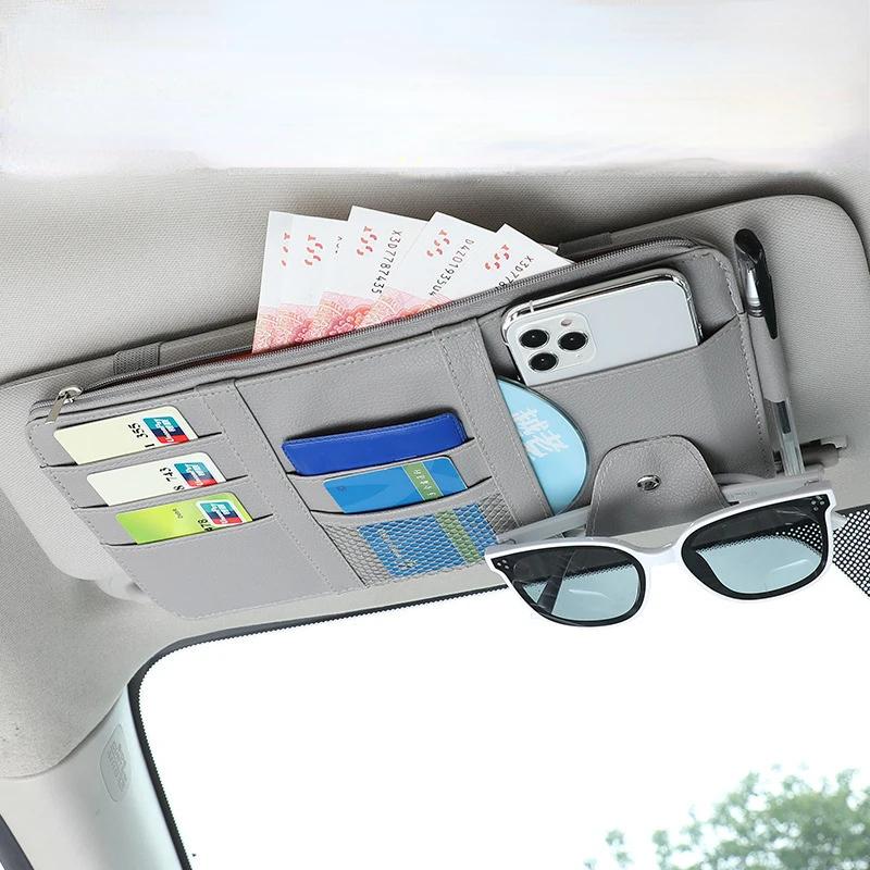 Car Visor Organizer Car Sunglasses Holder Visor Accessories for Trucks Interior Car Accessories Visor Organizer for Trucks
