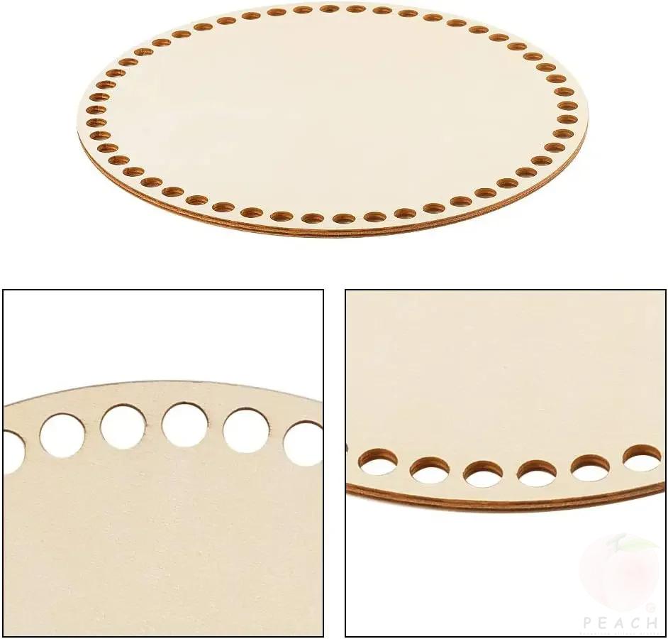 2 Stück Natürliche Holzboden für Körbe Hohl Gehäkelter Korb Holzboden für Tasche Korbflechten Bastelbedarf Werkzeuge zum Herstellen