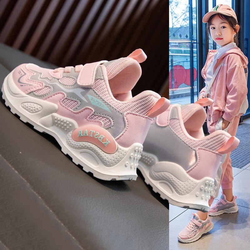 Дышащие сетчатые кроссовки для девочек для занятий спортом 37 фиолетовый — фото 3