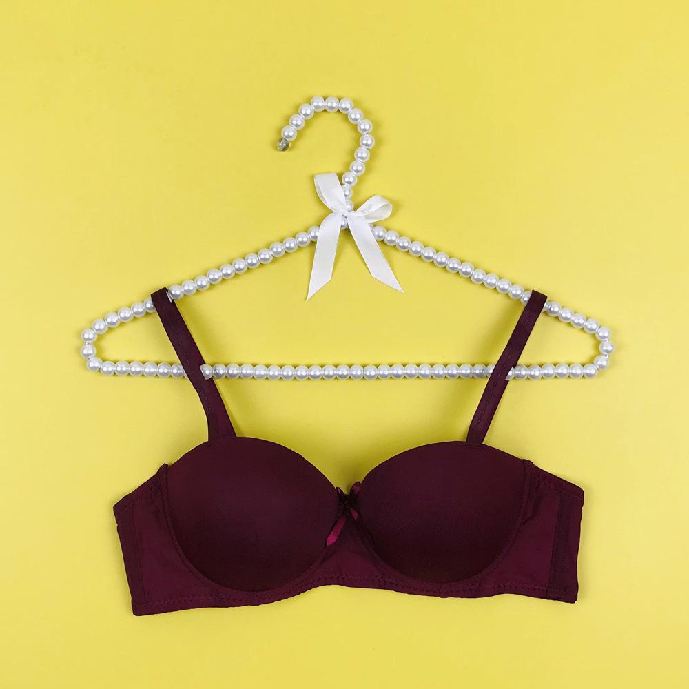 South East Asia Glossy Underwear Women's Small Breasts Gathered with Steel Rim Top Support Versatile Sexy Pure Desire Bra