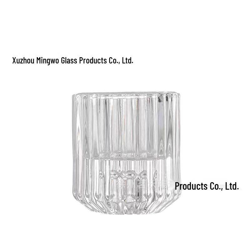 European Glass Candlestick Holder for Romantic Dining Table